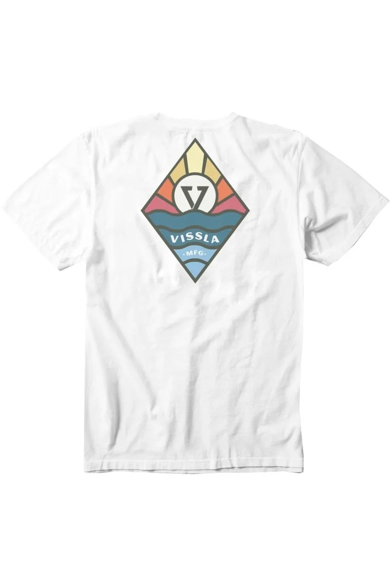 Vissla So Glassy PKT Tee 100% Organic Cotton White