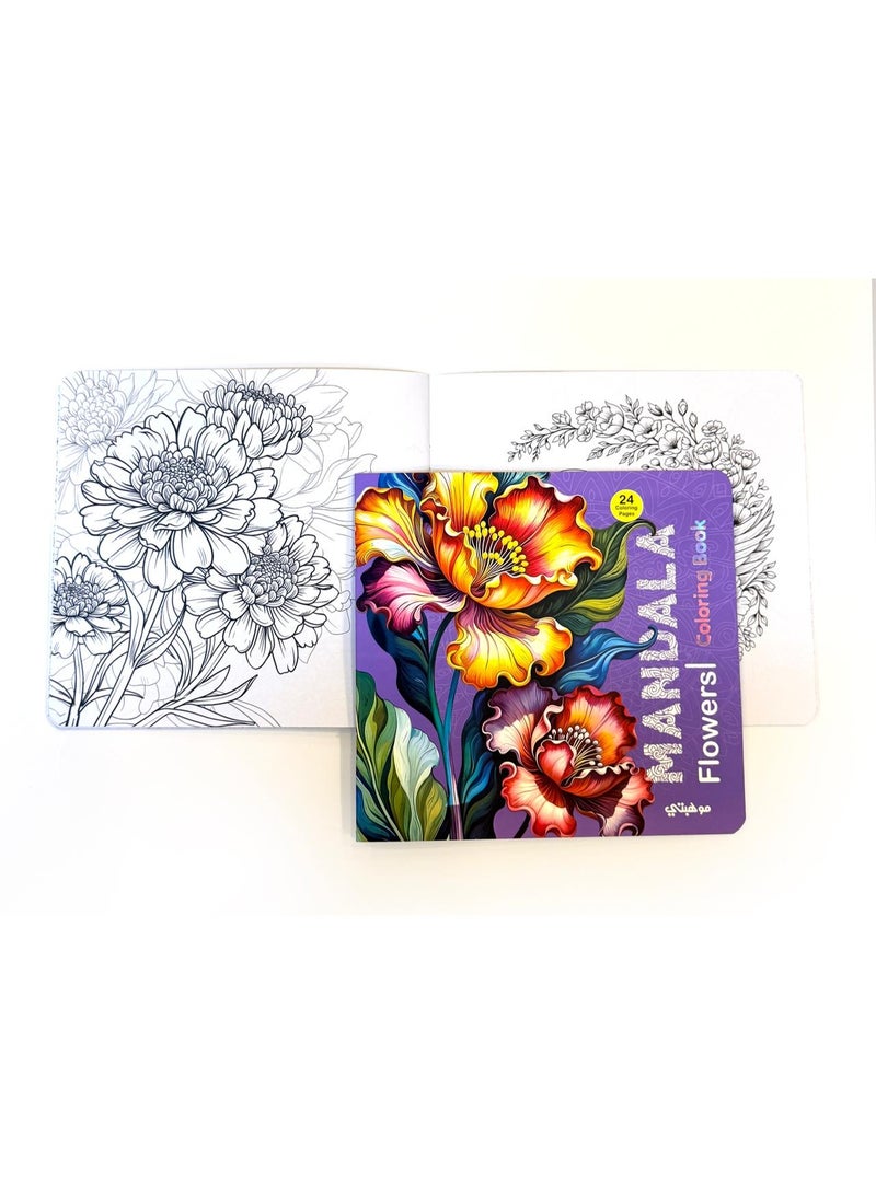 تالنت كتاب تلوين مانديلا الزهور| Flowers Coloring Book من تالنت شوب - Image 3