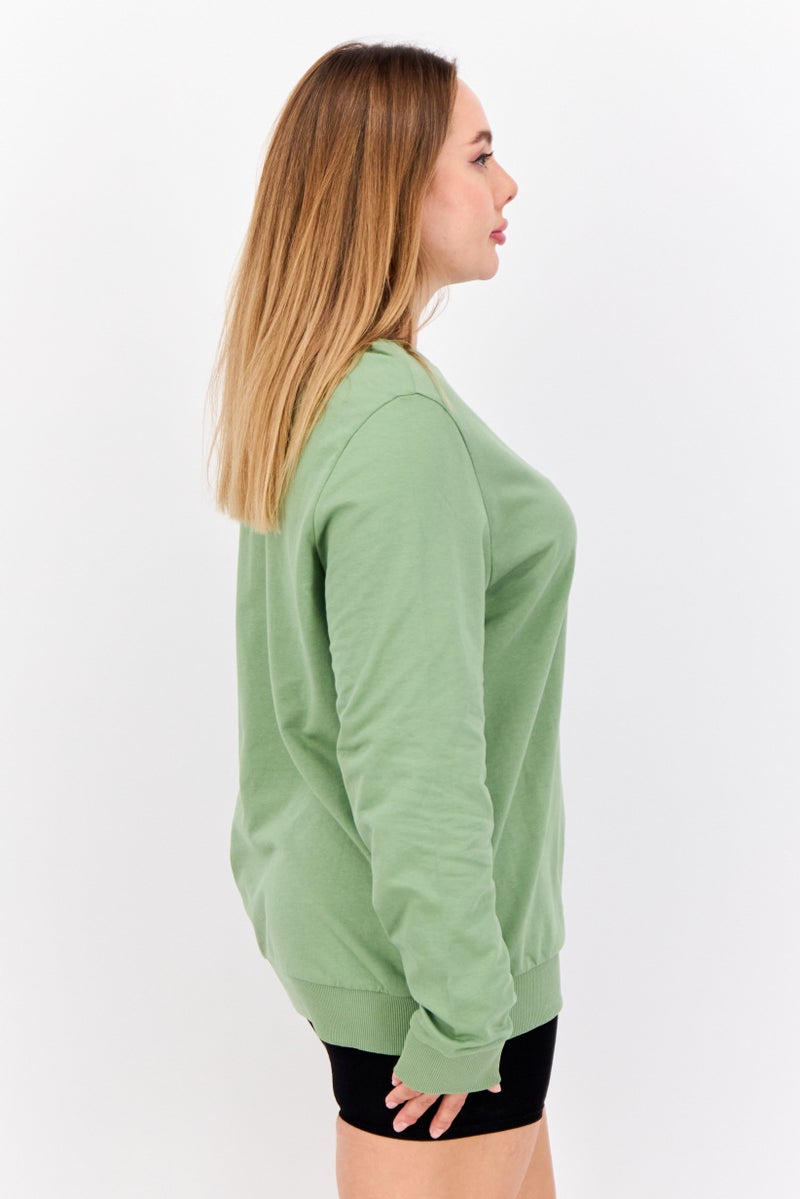 PUMA Women Regular Fit Outdoor Sweatshirts, Light Olive - Image 2