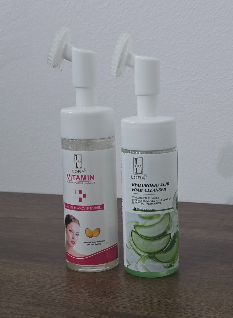 Lora Makeup Remover Set (Vitamin - Hyaluronic Acid) 160ml - Image 5