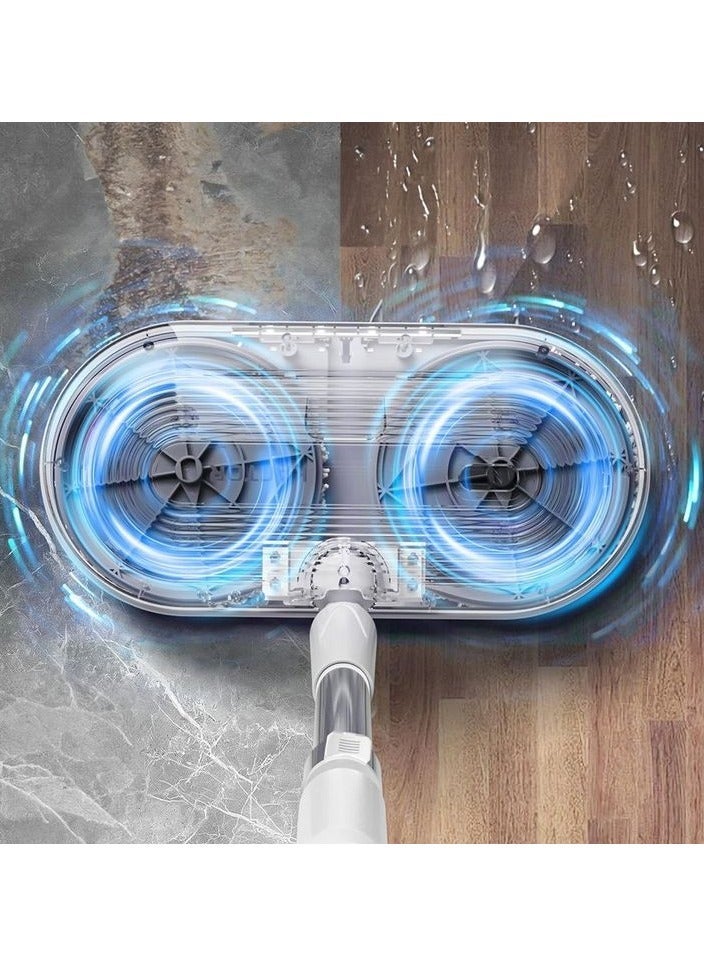 Denx Cordless Electric Floor Mop with Water Spray and LED Headlights. Up to 40 minutes of working time. 30W power. 2000mAh battery. 290ml water tank. Self-propelled floor cleaner with adjustable nozzle. - Image 1