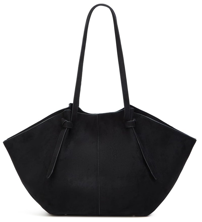 Niction Suede Tote Bag for Women Trendy 2 Pcs Crossbody Shoulder Purse Satchel Retro Hobo Purses Top Handle Handbags with Wallet - Image 1