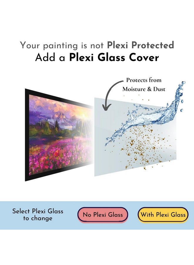 Mad Masters Sunrise Scenery Sunset Painting Hanging Photo Frame Decorative Item for Living Room, Bedroom, Home Decor and Wall Decoration (MM 1586, 12x18 Inch, Canvas, Without Plexi Glass) - Image 3