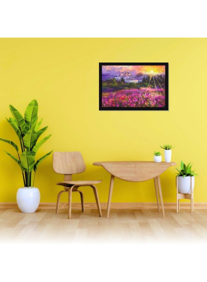 Mad Masters Sunrise Scenery Sunset Painting Hanging Photo Frame Decorative Item for Living Room, Bedroom, Home Decor and Wall Decoration (MM 1586, 12x18 Inch, Canvas, Without Plexi Glass) - Image 5