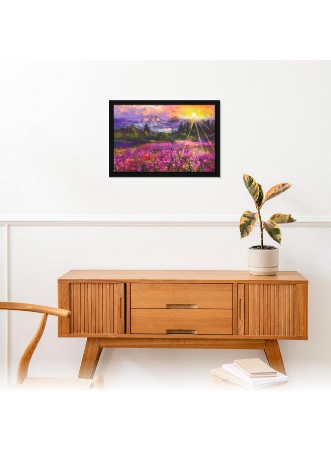 Mad Masters Sunrise Scenery Sunset Painting Hanging Photo Frame Decorative Item for Living Room, Bedroom, Home Decor and Wall Decoration (MM 1586, 12x18 Inch, Canvas, Without Plexi Glass) - Image 4