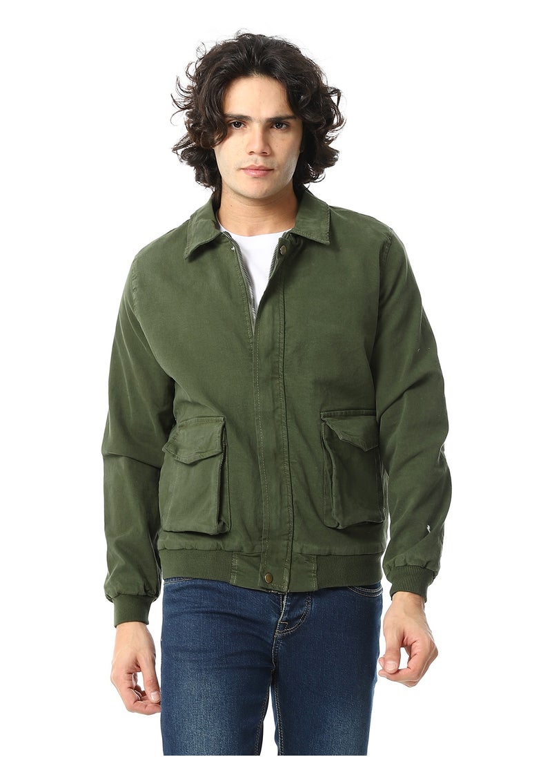 Andora - Gabardine Jacket With Two Pockets - Image 1