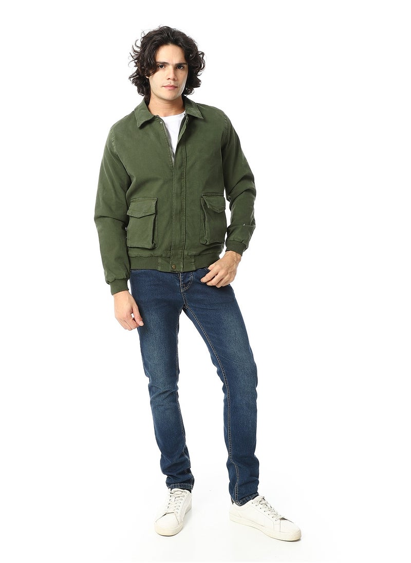 Andora - Gabardine Jacket With Two Pockets - Image 1