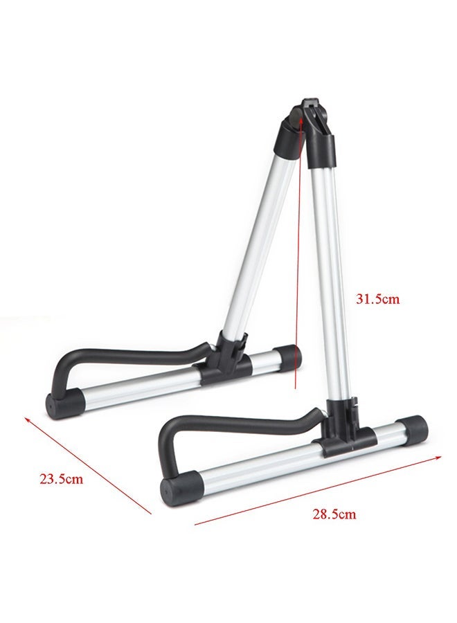 نيبمينينت Portable Guitar Bass Stringed Instrument Stand Holder Silver - Image 2