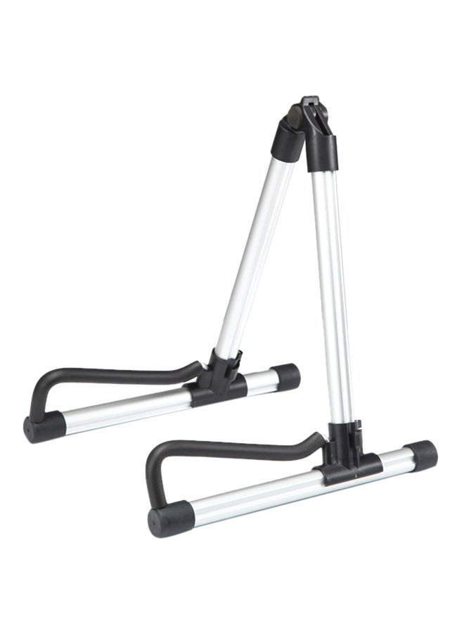 نيبمينينت Portable Guitar Bass Stringed Instrument Stand Holder Silver - Image 1