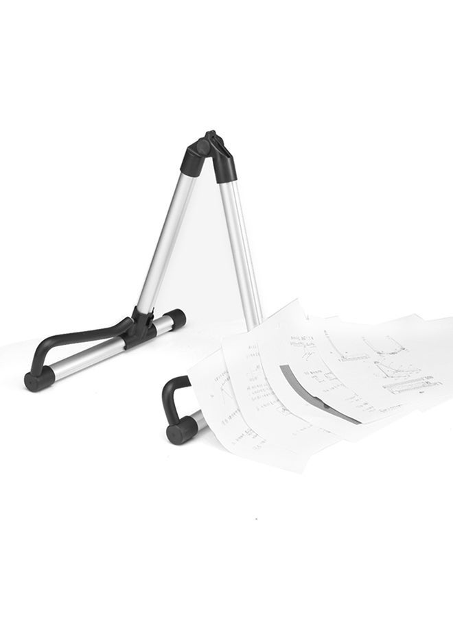 نيبمينينت Portable Guitar Bass Stringed Instrument Stand Holder Silver - Image 4
