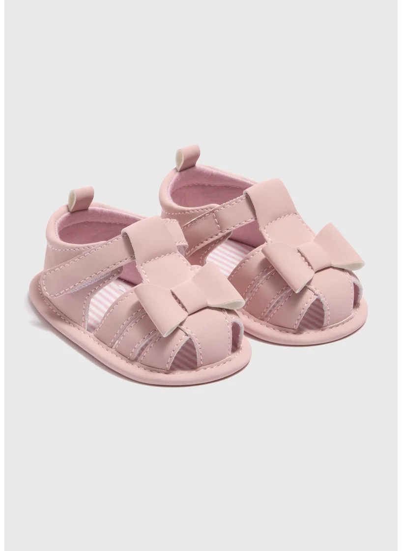 Matalan Baby Pink Bow Sandals