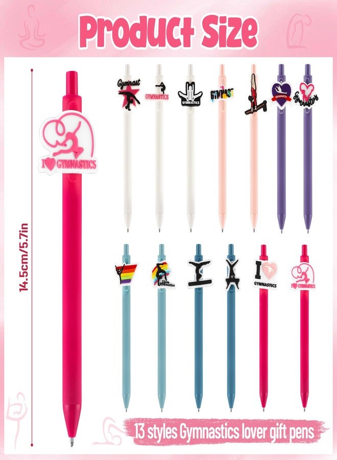 Feifeiya 30 Pcs Gymnastics Party Favors Gymnastics Pens Gifts Retractable Ballpoint Pen Bulk Birthday Party Decorations Cheer Goodie Bag Stuffers Gymnast Gifts for Team Women Gym Sport Yoga - Image 2