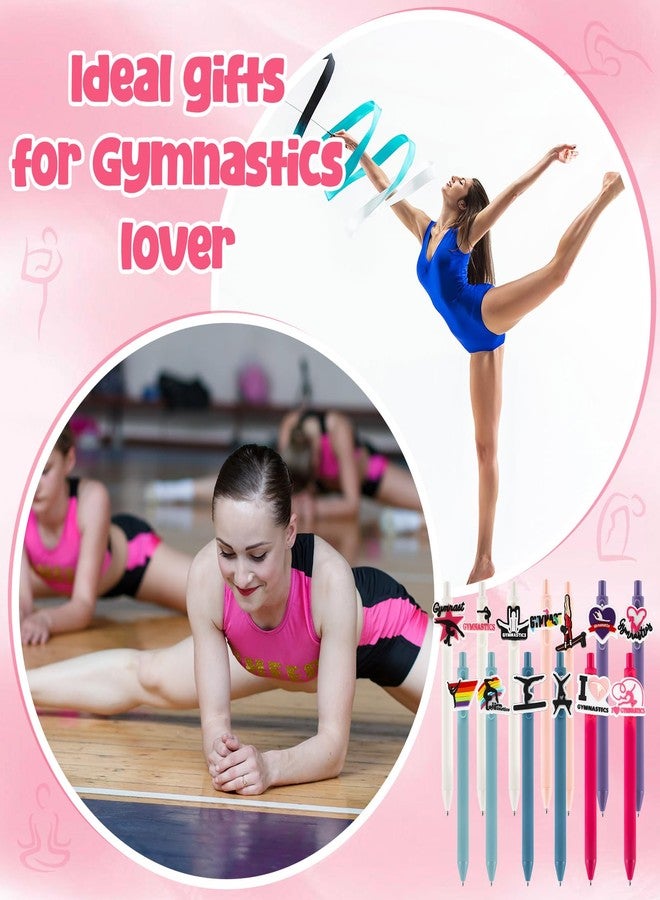 Feifeiya 30 Pcs Gymnastics Party Favors Gymnastics Pens Gifts Retractable Ballpoint Pen Bulk Birthday Party Decorations Cheer Goodie Bag Stuffers Gymnast Gifts for Team Women Gym Sport Yoga - Image 5
