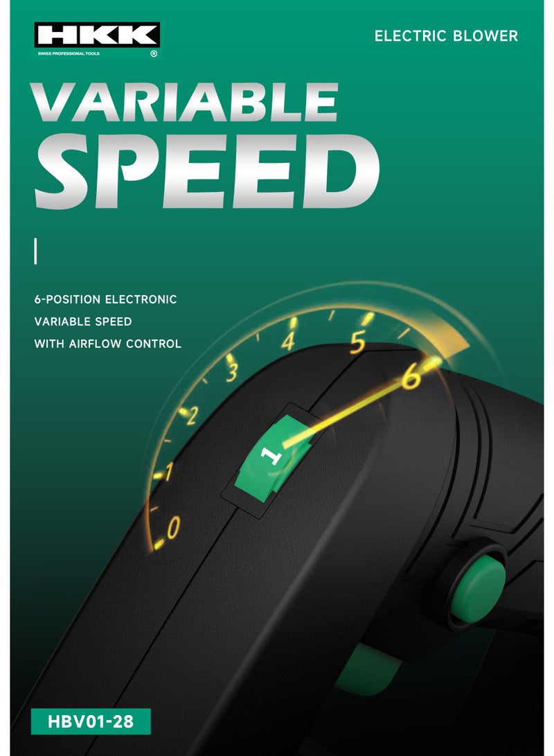 ح ك ك منفاخ هواء كهربائي مع وظيفة شفط – آلة نفخ قوية لإزالة الغبار والتجفيف واستخدام الحدائق | أداة يدوية كهربائية للمنزل والورشة - Image 5