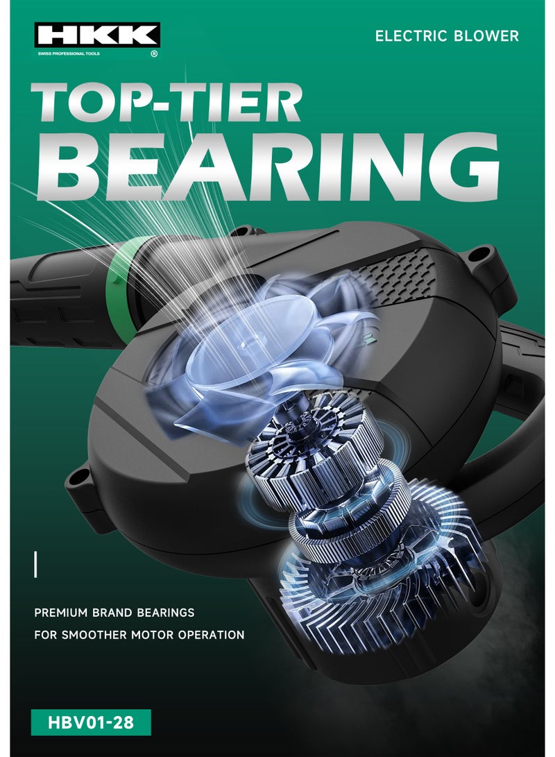 ح ك ك منفاخ هواء كهربائي مع وظيفة شفط – آلة نفخ قوية لإزالة الغبار والتجفيف واستخدام الحدائق | أداة يدوية كهربائية للمنزل والورشة - Image 4