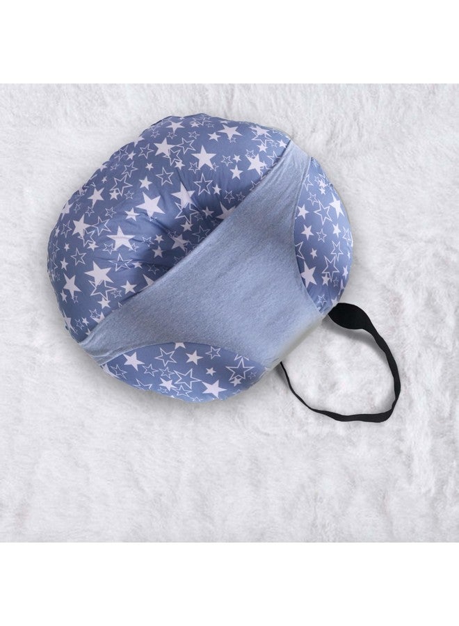 Kradyl Kroft 5In1 Baby Feeding Pillow With 100% Cotton Detachable Cover | With Belt And Baby Hoop | Breastfeeding Pillow | Nursing Pillow (Stargrey) - Image 3