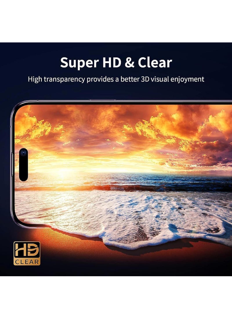 روك بو (عبوتان) واقي شاشة للخصوصية لهاتف iPhone 15 Plus 2023 9H مضاد للتجسس من الزجاج المقسى الداكن واقي شاشة لهاتف iPhone 15 Plus 6.7 بوصة 2023، جراب صديق للبيئة وخالي من الفقاعات  - Image 4