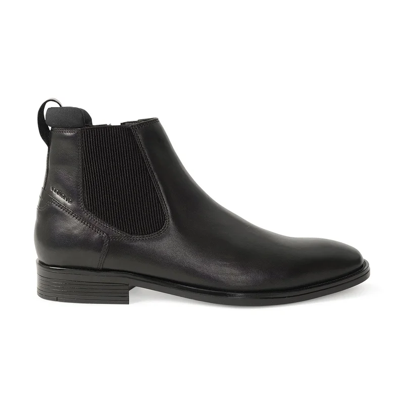 ميلانو Paxan Mens Leather Chelsea Boots-Black
