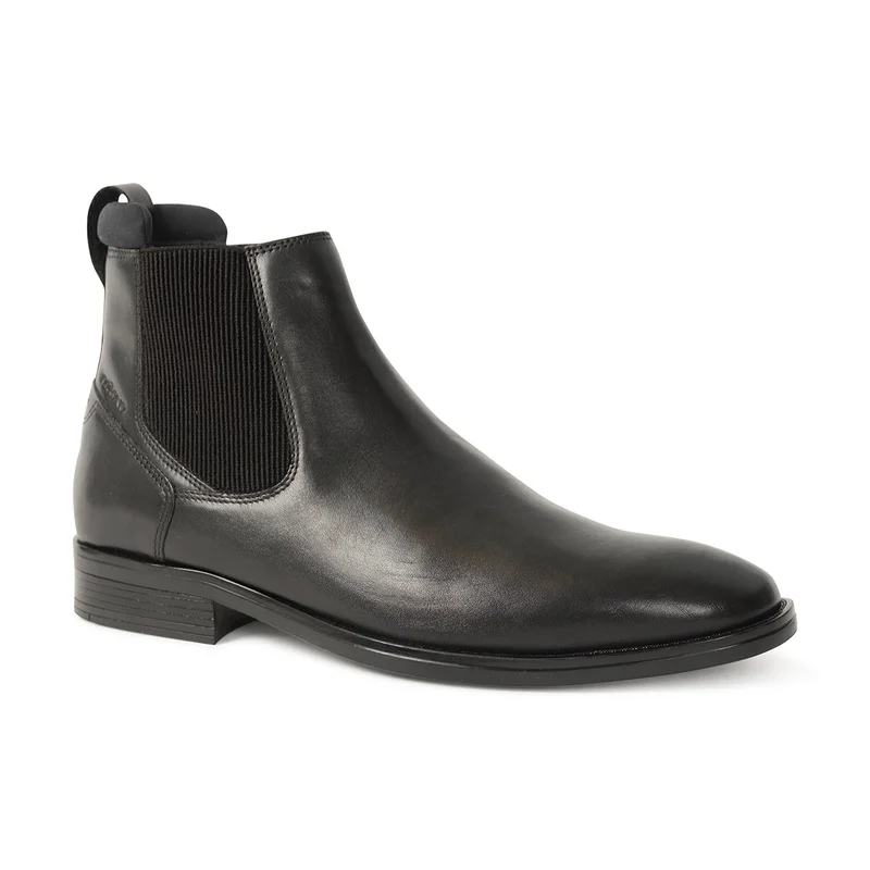 ميلانو Paxan Mens Leather Chelsea Boots-Black