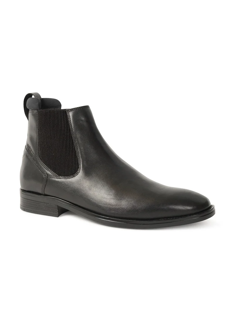 Milano PAXAN MENS LEATHER CHELSEA BOOTS-BLACK