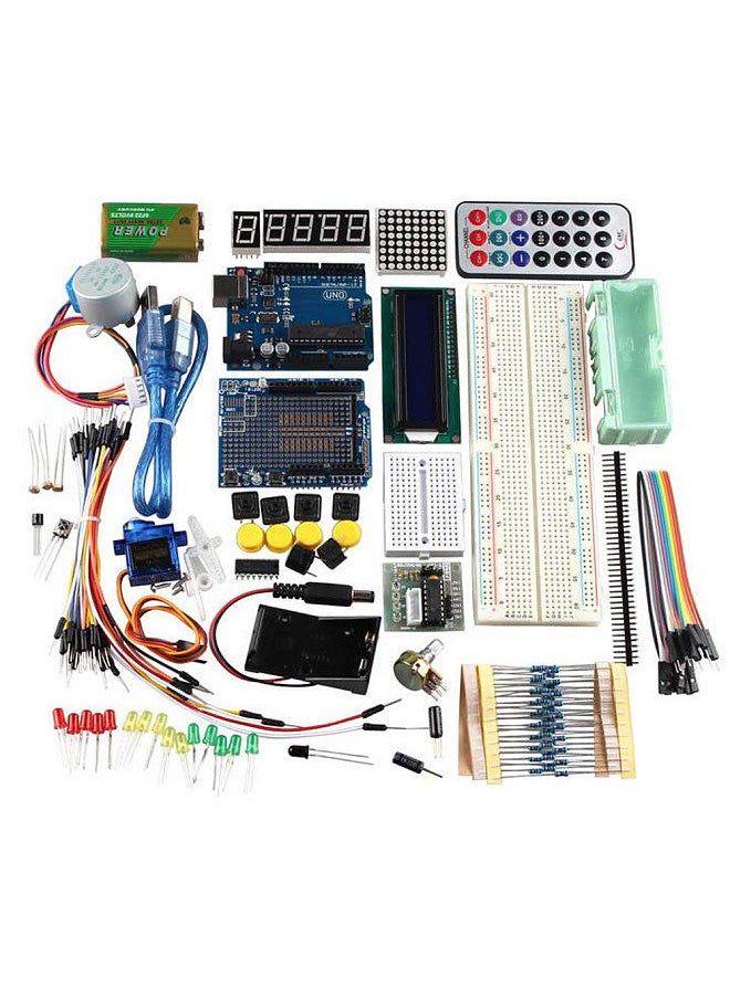 R3 UNO Learning Kit Compatible with Arduino With Stepper Motor 1602LCD Sensors Servo Breadboard Jumper Wire