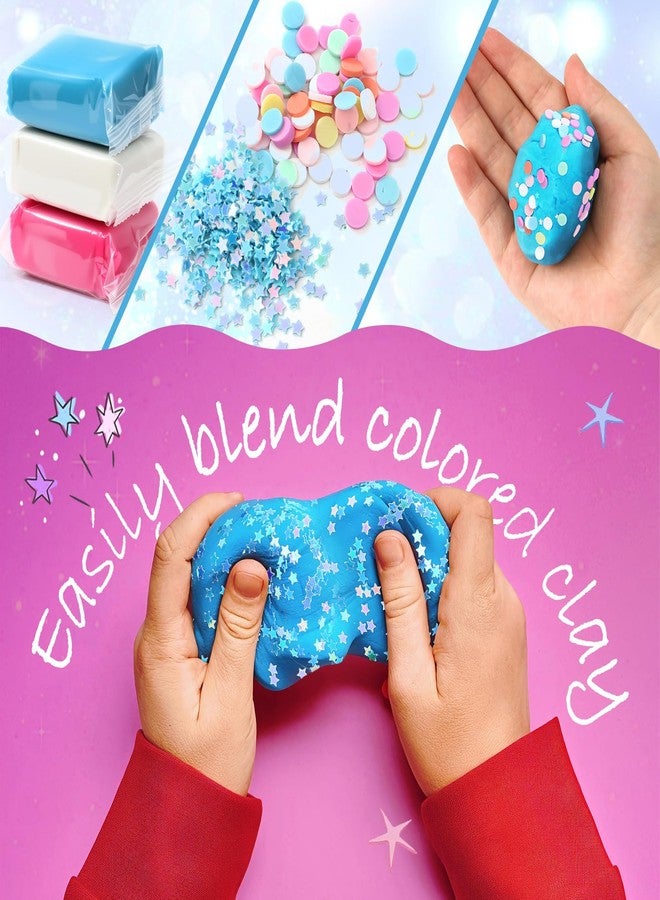 Golray Mermaid Sensory Dough Kit - Play Dough Set with 3 Packs of Playdough, 2 Mermaid Figures, Marine Animals & Plants Toys and Decorative Accessories, Sensory Toys Gifts for Kids & Toddlers - Image 3