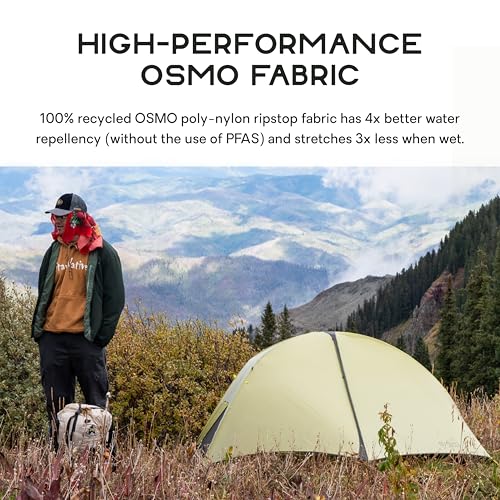 NEMO Equipment Hornet OSMO Ultralight Backpacking Tent - 1-Person - Birch Bud/Goodnight Gray - Image 3