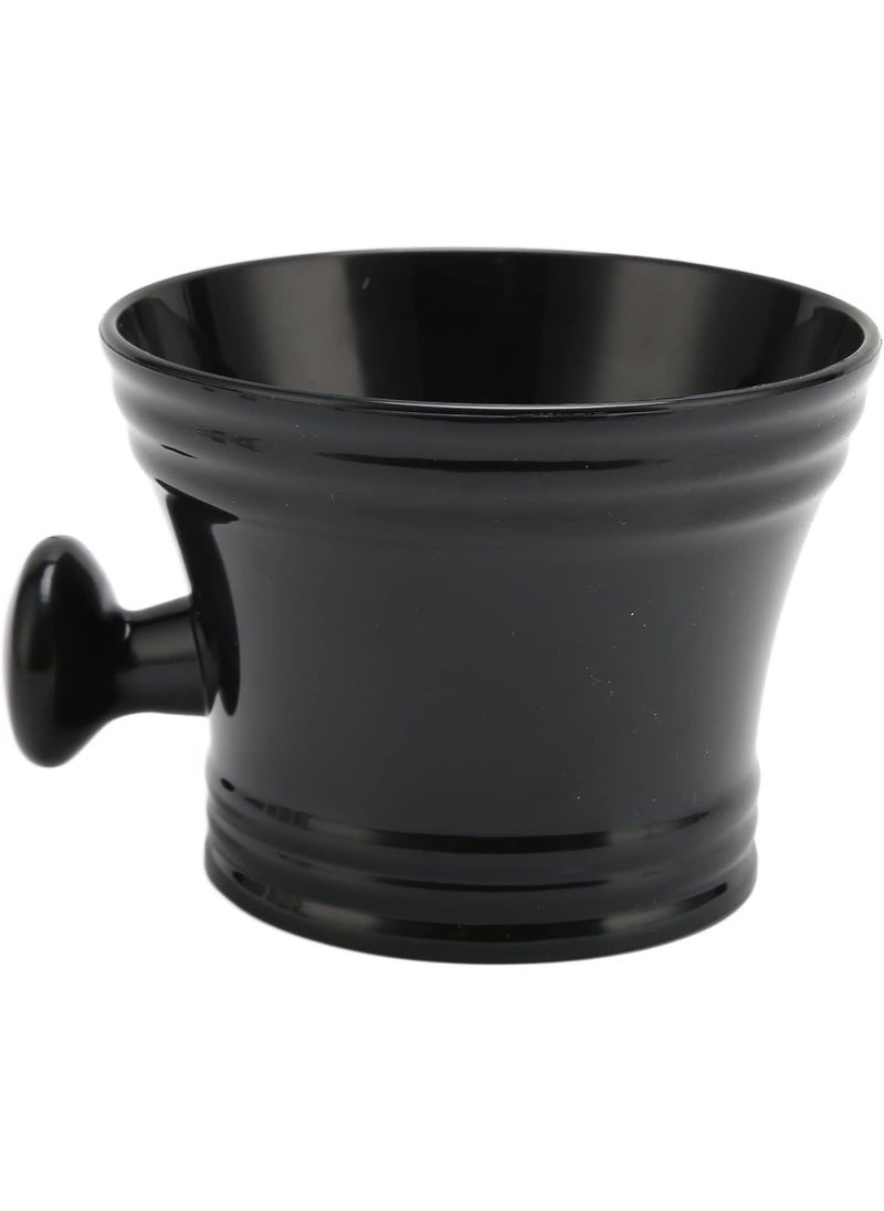 ZJchao - Shaving Soap Bowl Black Plastic Large Capacity Comfortable Grip Plastic Shaving Soap Bowl Foam Shaving Soap Cream Bowl Men Shaving Bowl Shave Mug with Handle for Barber Home Travel - Image 1