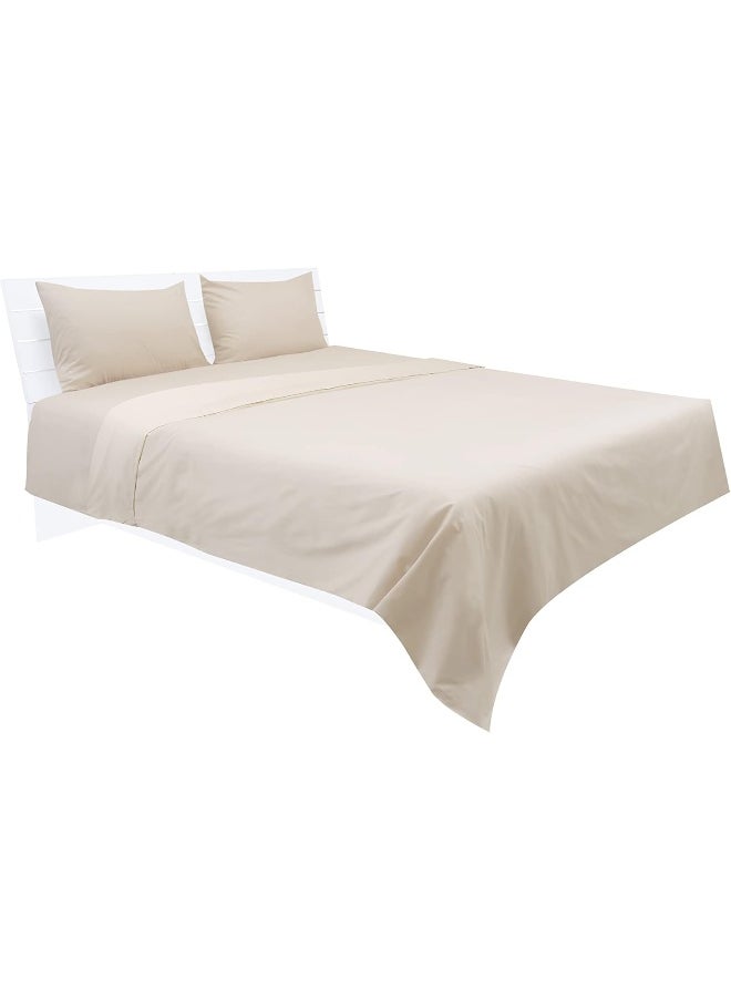Hotel Linen Klub Hotel Linen Klub Queen Duvet Cover -1 Piece- 180 Thread Count 100% Cotton Percale, Size: 225 x 245 cm, Crafted for Ultimate Comfort and Restful Sleep Experience, Stone  - Image 4