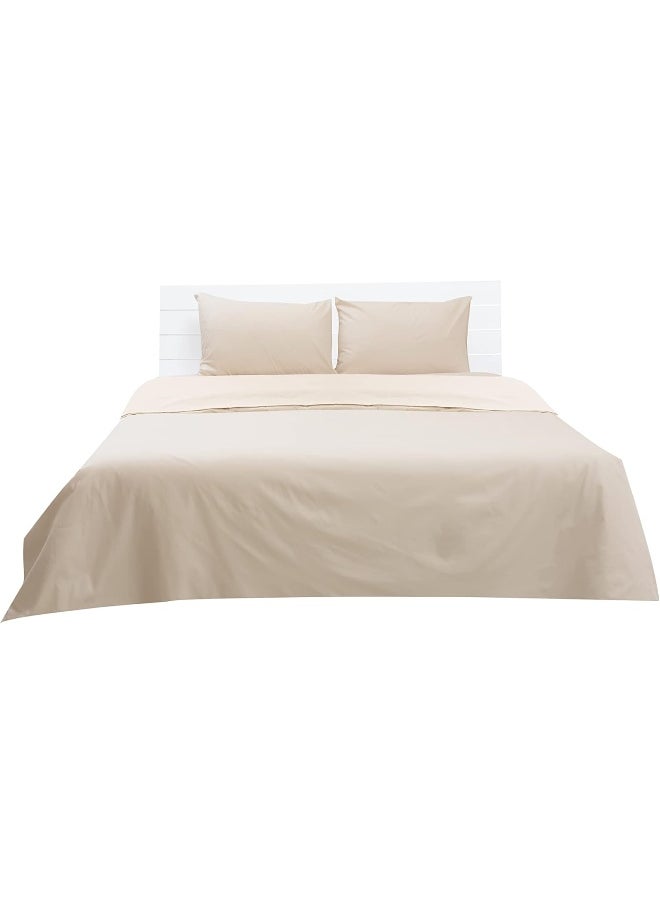 Hotel Linen Klub Hotel Linen Klub Queen Duvet Cover -1 Piece- 180 Thread Count 100% Cotton Percale, Size: 225 x 245 cm, Crafted for Ultimate Comfort and Restful Sleep Experience, Stone  - Image 5