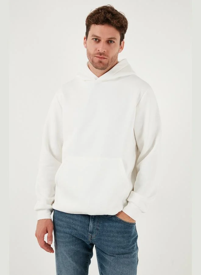 Buratti Buratti Regular Fit Hooded Sweatshirt with Kangaroo Pocket, Soft Fleece Lining, Men's Sweatshirt 5905281