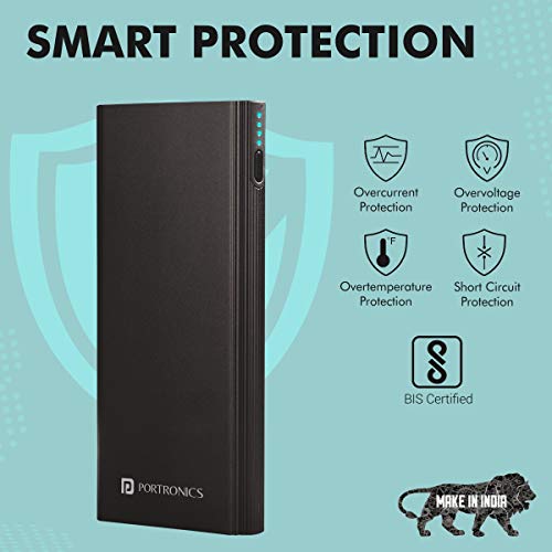 Portronics Power M 10K 18w 10000 mAh Metal Power Bank| Triple Output Fast Charging (Dual Mach USB-A + Type-C PD) Comes with Type-C Cable Included - Image 4
