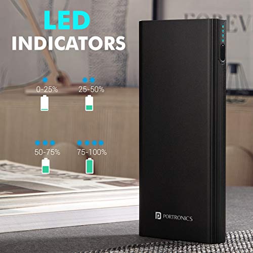 Portronics Power M 10K 18w 10000 mAh Metal Power Bank| Triple Output Fast Charging (Dual Mach USB-A + Type-C PD) Comes with Type-C Cable Included - Image 3