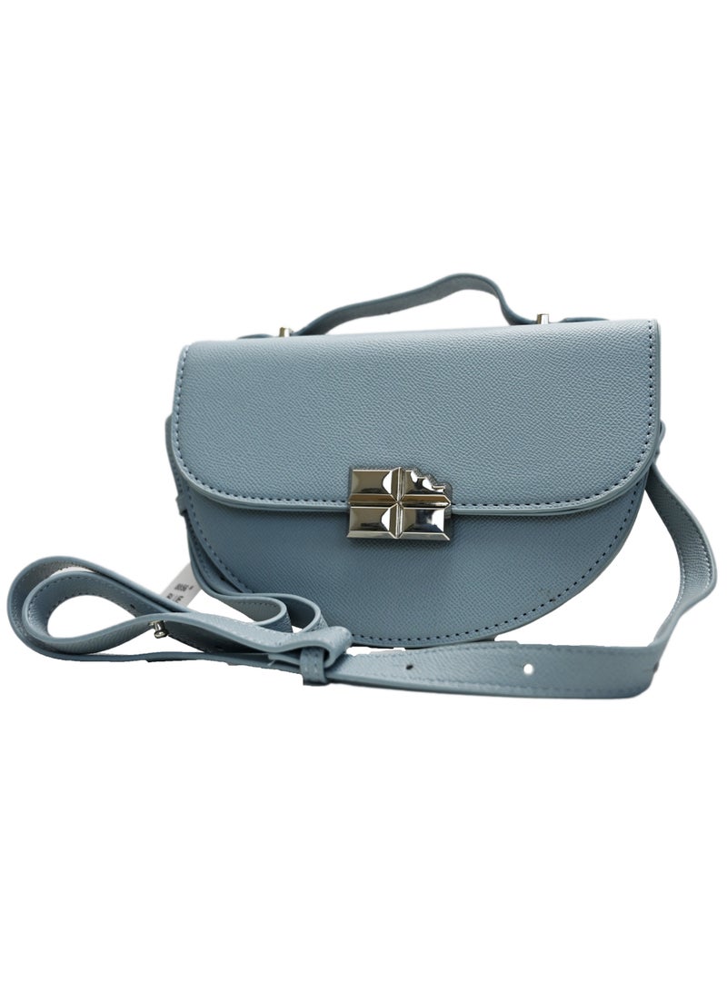 حقيبة يد زرقاء فاتحة للنساء، حقائب كتف وعبر الجسم للنساء، حقائب جلدية PU مع مقبض، حقائب كتف للنساء - Image 3