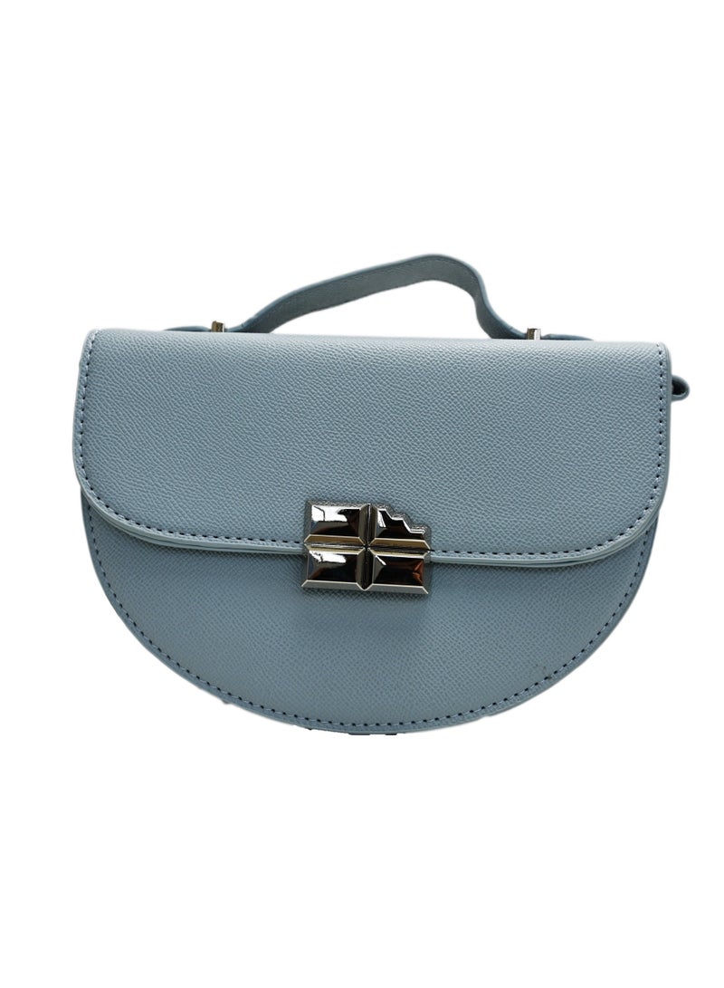 حقيبة يد زرقاء فاتحة للنساء، حقائب كتف وعبر الجسم للنساء، حقائب جلدية PU مع مقبض، حقائب كتف للنساء - Image 1