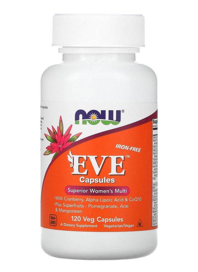 now - Eve Capsules Superior Women's Multi Iron-Free 120 Veg Capsules - Image 1