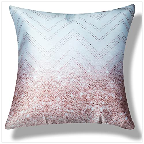 Vendola Gloriana Microfiber Satin 250TC Cushion Pillow Covers, Pink and Gold, Set of 5 (24X24 Inches) - Image 2