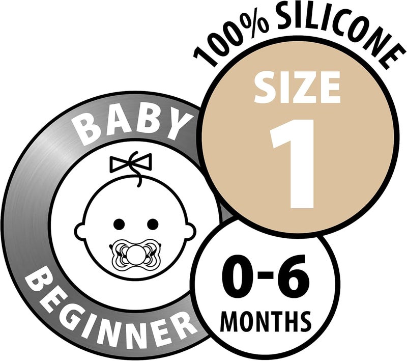 BIBS Couture Baby Pacifier - BPA-Free Silicone, Meadow Color, 2-Pack for 0-6 Months - Image 3