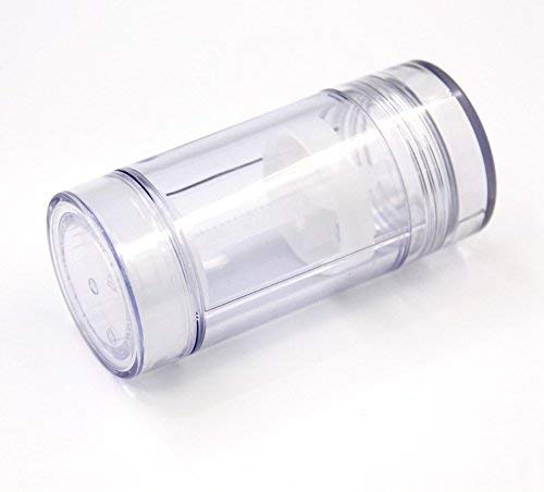 glasstore Clear Empty Plastic Round Deodorant Containers,Round Shape Bottom Filling Stick Deodorant Container Twist Up Stick Tube (C) - Image 5