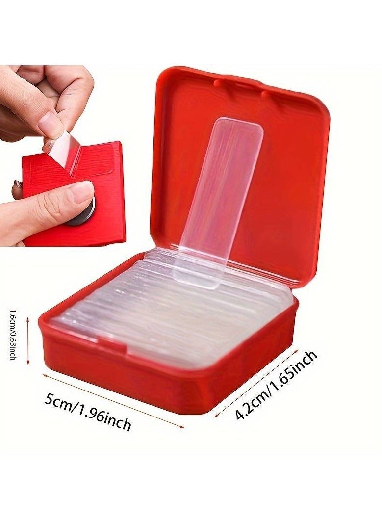 A set of transparent adhesive (double face) in a box, the number of which ranges from 50 to 60 pieces per box. - Image 2