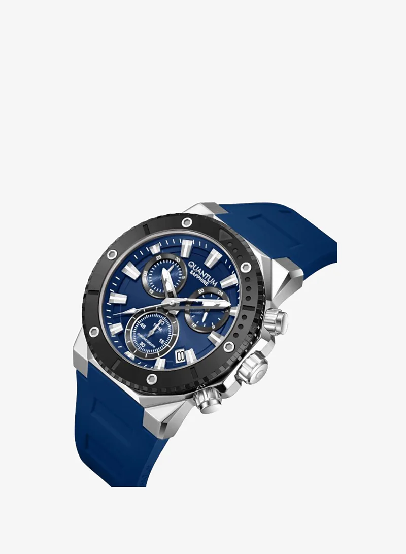 كوانتوم Men's Silicone Analog Watch HNG1232.399 - 44 mm
