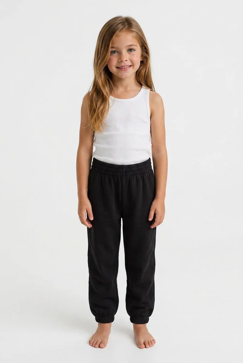 Ovs  OVS Girlsâ€™ Black Pure Cotton Joggers, Regular Fit for Women | Best Price UAE
