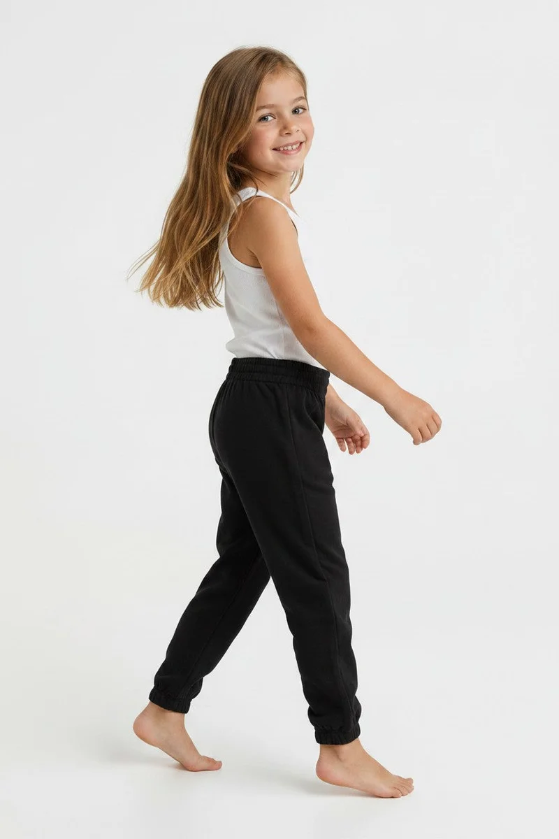 Ovs  OVS Girlsâ€™ Black Pure Cotton Joggers, Regular Fit for Women | Best Price UAE
