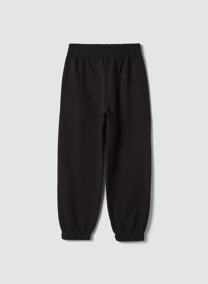Ovs  OVS Girlsâ€™ Black Pure Cotton Joggers, Regular Fit for Women | Best Price UAE