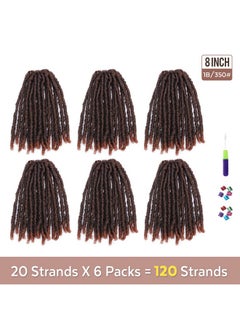 Crochet Hair 120 Strands Faux Locs 8 Inches Soft Locs Pretwisted Locs Dreadlock Locs 6 Packs Prelooped Crochet Hair For Black Women (8 Inch 1B/350) - pzsku/Z2E147AC98D492FBF66CFZ/45/_/1719064936/ffc4206e-187e-4f58-ad88-064b3c24a47e