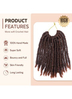 Crochet Hair 120 Strands Faux Locs 8 Inches Soft Locs Pretwisted Locs Dreadlock Locs 6 Packs Prelooped Crochet Hair For Black Women (8 Inch 1B/350) - pzsku/Z2E147AC98D492FBF66CFZ/45/_/1719064939/b8435439-1a90-4608-85b9-bab62fb0de69