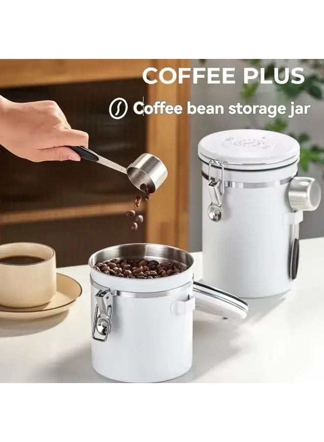 Large Black Stainless Steel Sealed Jar For Coffee Beans Dried Fruit And Grain Storage - Image 3