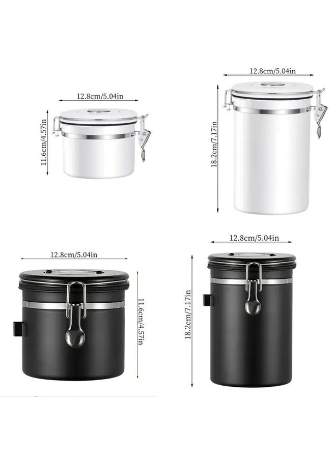 Large Black Stainless Steel Sealed Jar For Coffee Beans Dried Fruit And Grain Storage - Image 4
