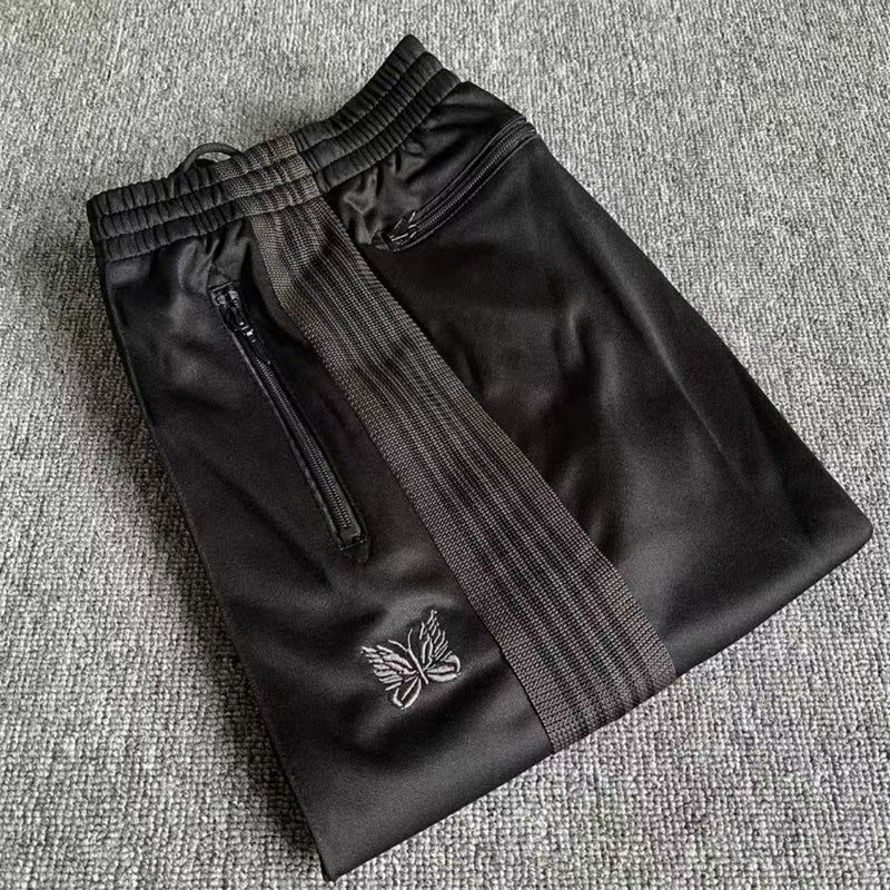 High Version Butterfly Embroidered Casual Pants For Men And Women Thin Trendy Brand All-Match Sports Loose Striped Ribbon Straight Pants - Image 1