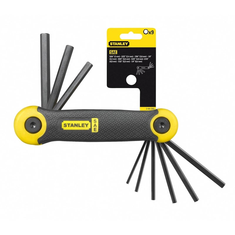 Stanley STANLEY 269265 9Piece Folding Metric Key Set Hex  - Image 2